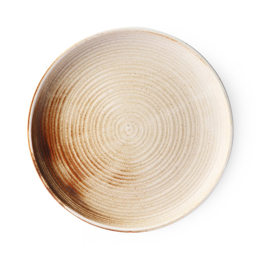 TABLEWARE - Chef ceramics: dinner plate rustic cream/brown