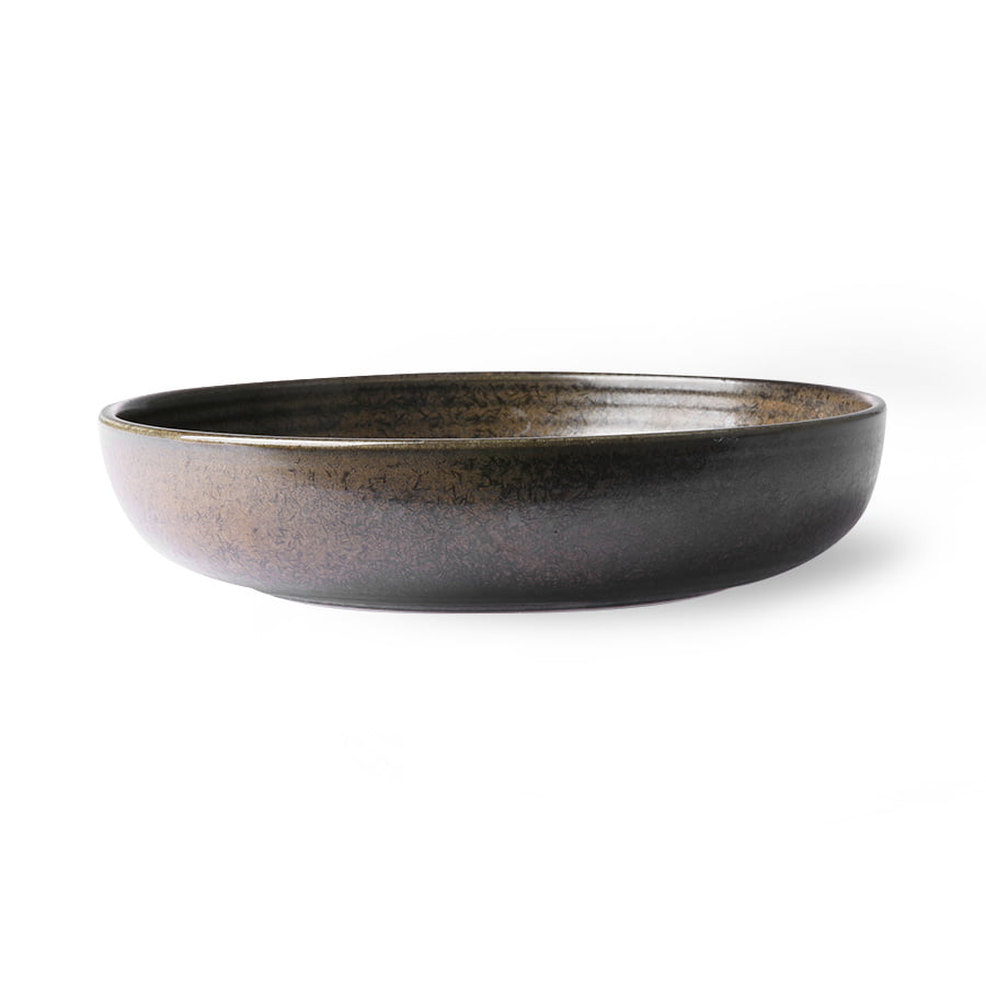 TABLEWARE - Chef ceramics: deep plate rustic black