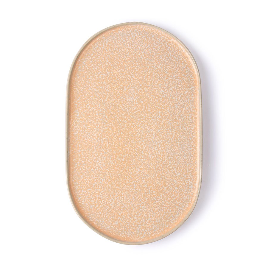 TABLEWARE - gallery ceramics: oval side plate peach