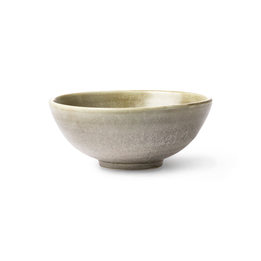 TABLEWARE - Chef ceramics: salad bowl rustic green/grey
