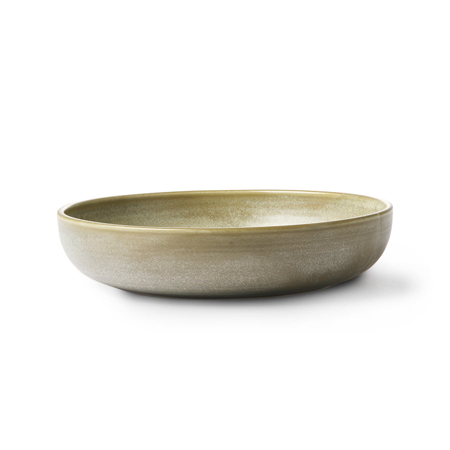 TABLEWARE - Chef ceramics: deep plate rustic green/grey