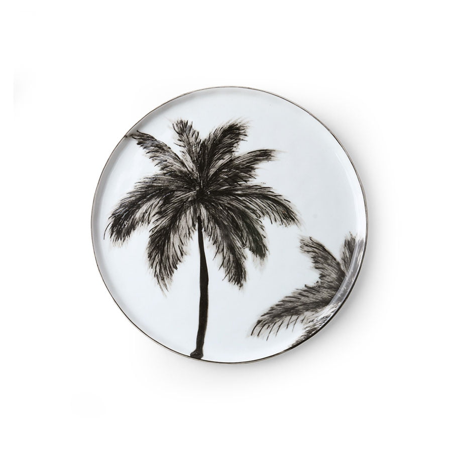 TABLEWARE - bold & basic ceramics: porcelain side plate palms