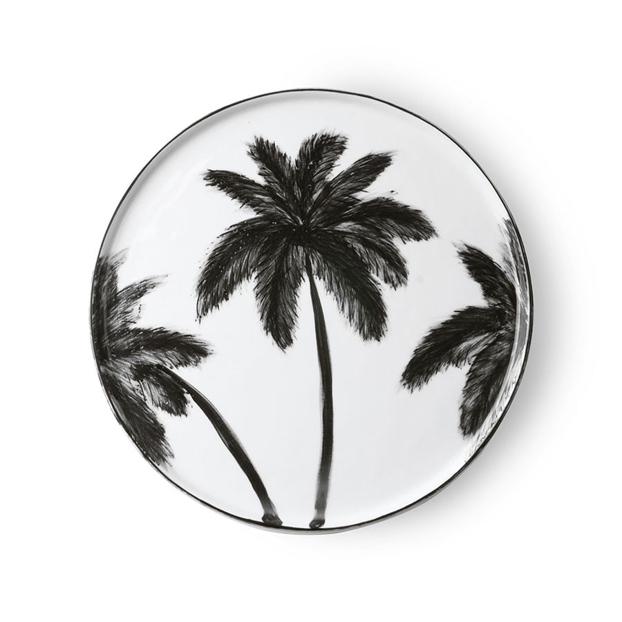 TABLEWARE - bold & basic ceramics: porcelain dinner plate palms