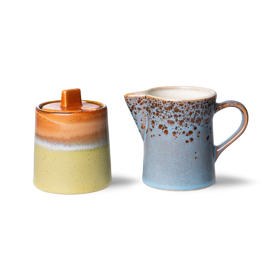 TABLEWARE - 70s ceramics: milk jug & sugar pot