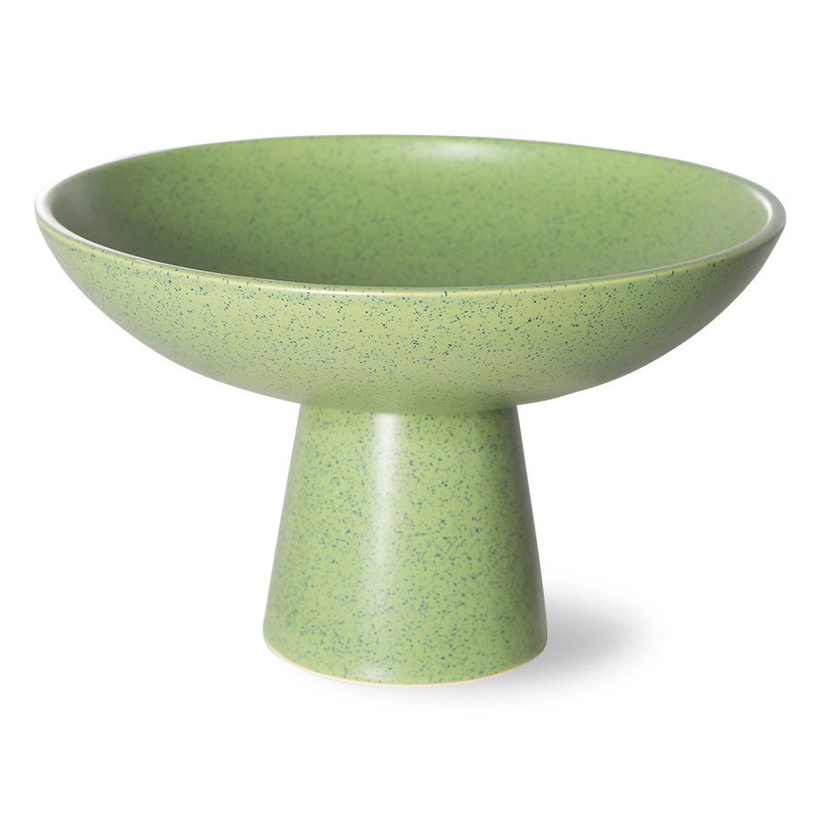TABLEWARE - the emeralds: ceramic bowl on base M pistachio