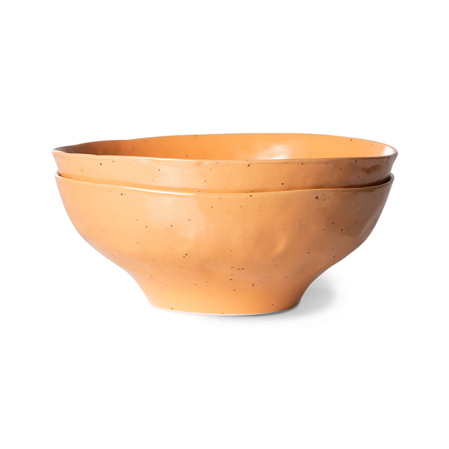 TABLEWARE - bold & basic ceramics: large bowl orange (set of 2)
