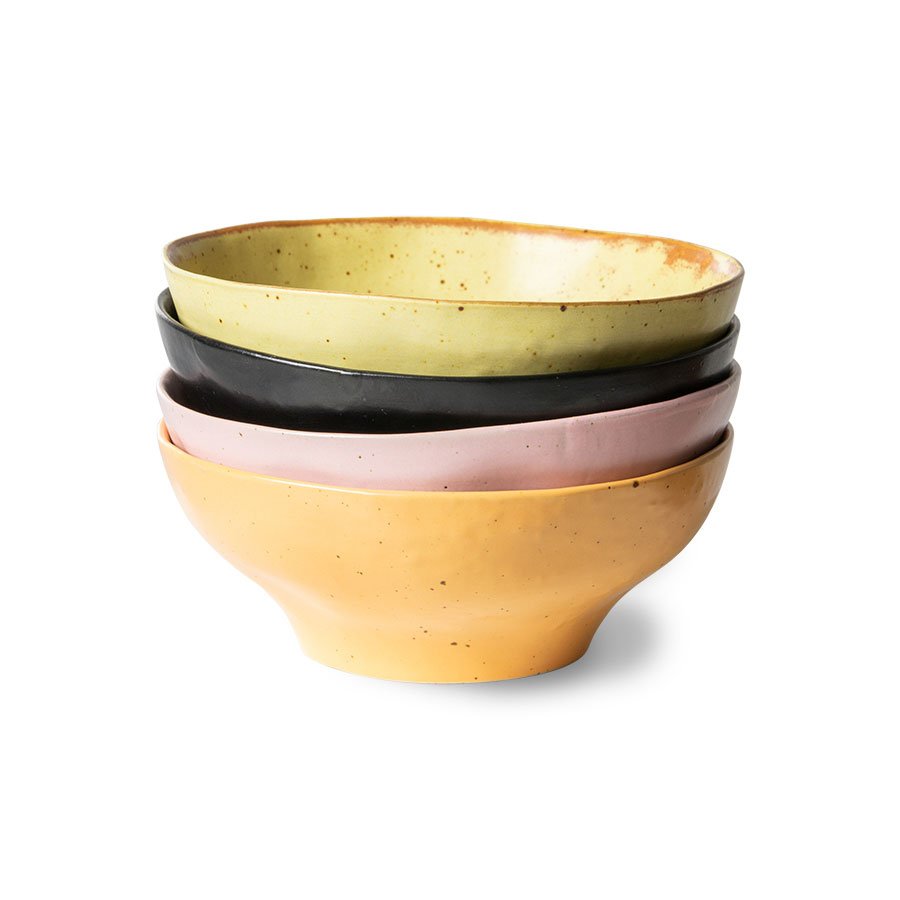 TABLEWARE - bold & basic ceramics: small bowl mixed colours (set of 4)