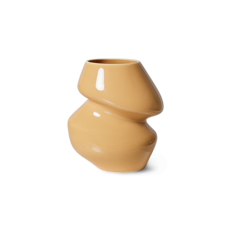 ACCESSORIES - Ceramic vase organic cappuccino S
