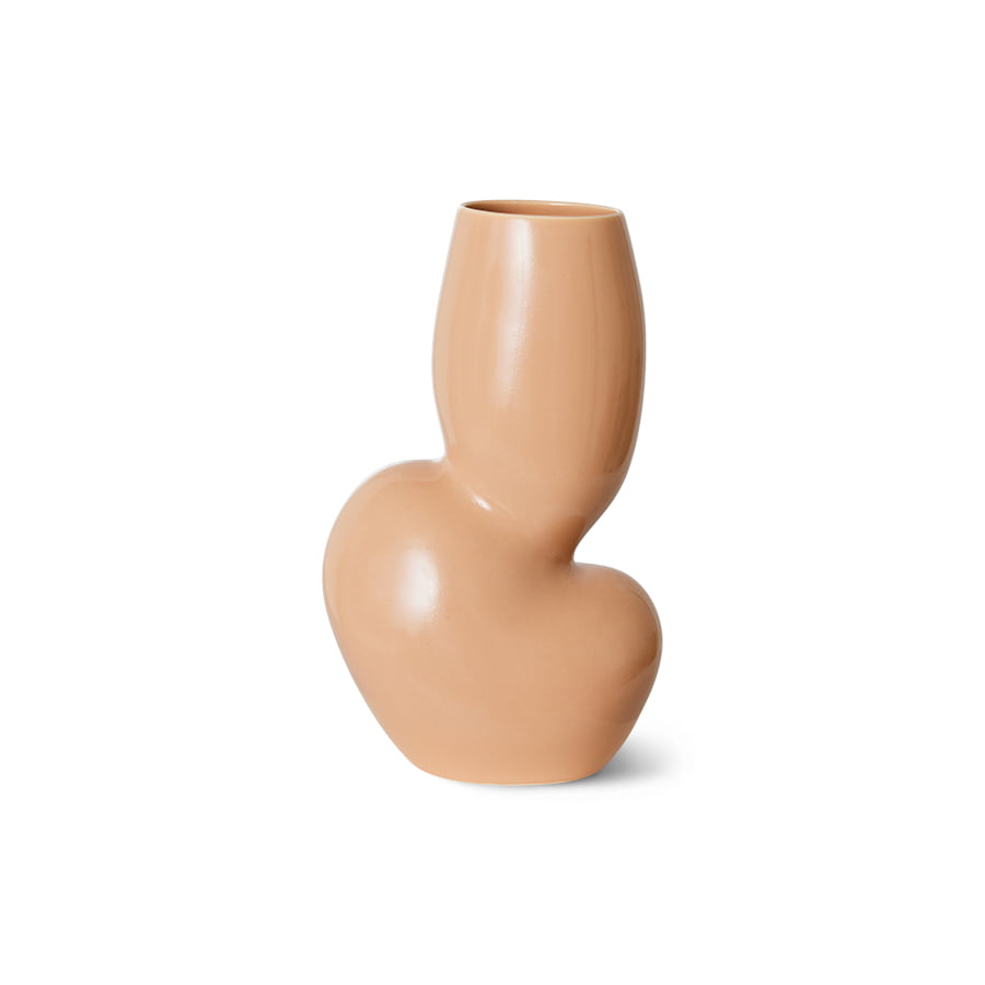 ACCESSORIES - Ceramic vase organic cream M