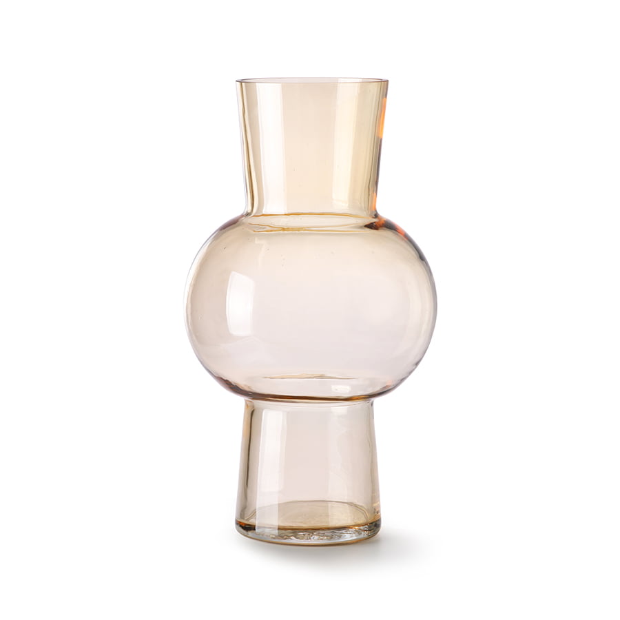 ACCESSORIES - glass flower vase M peach