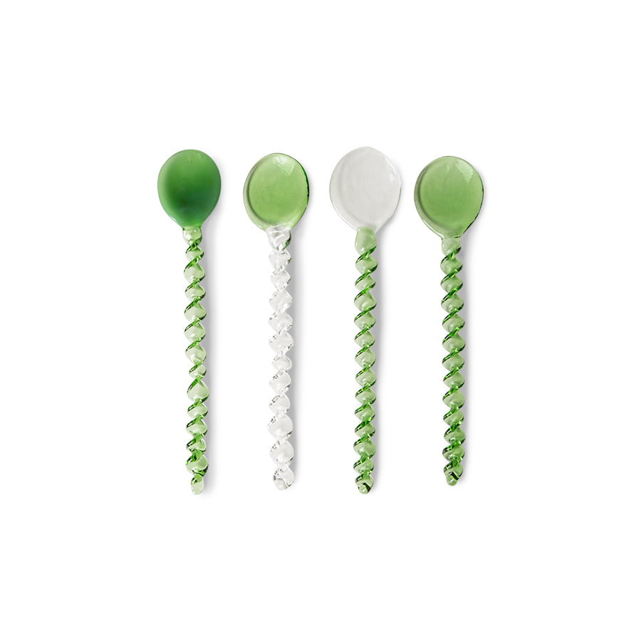 TABLEWARE - the emeralds: twisted glass spoons