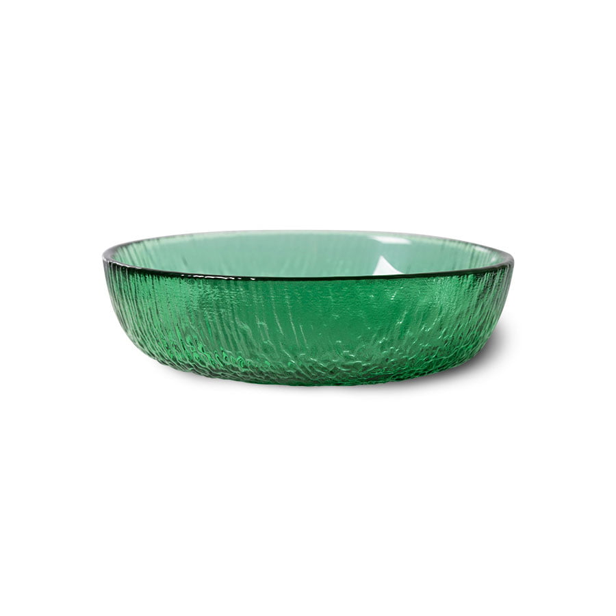 TABLEWARE - the emeralds: glass dessert bowl