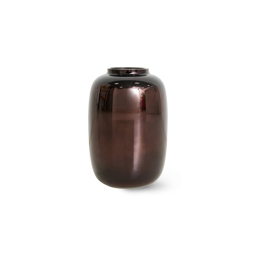 ACCESSORIES - Brown chrome glass vase