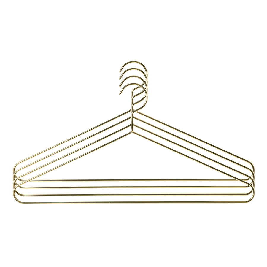 FURNITURE - clothing hanger brass set of 4