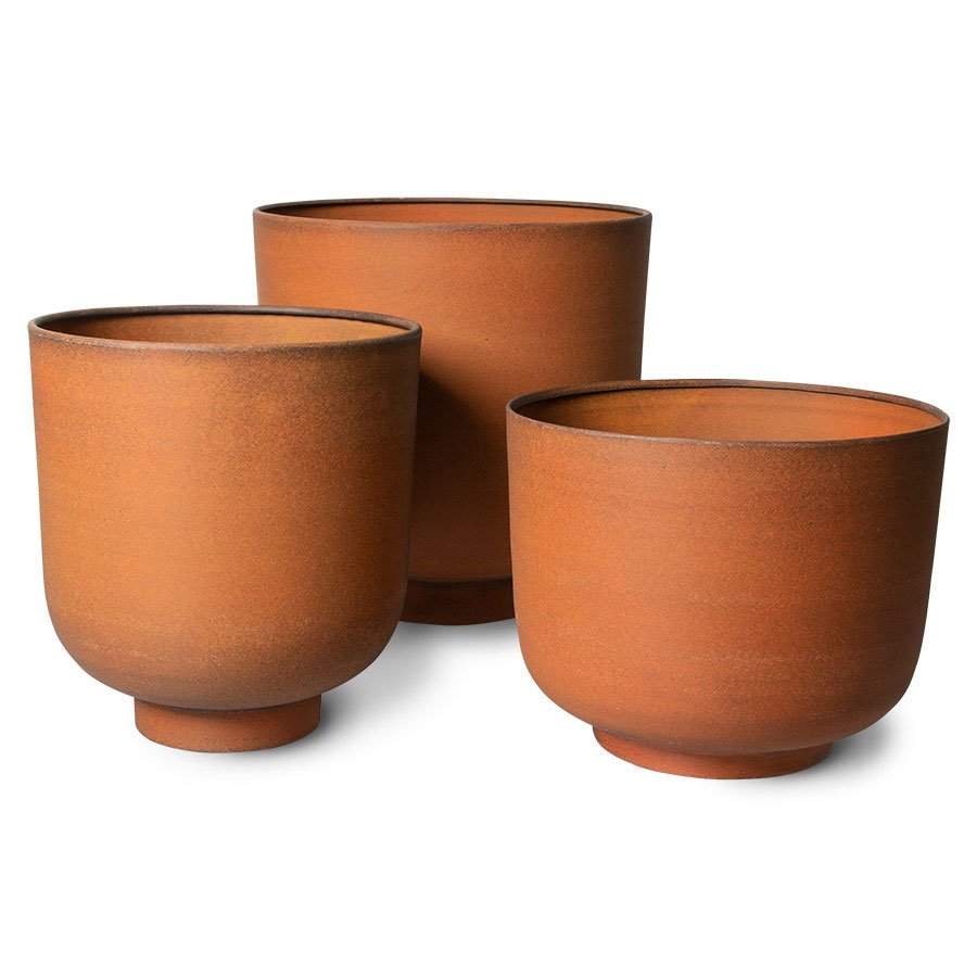 ACCESSORIES - metal planter ginger (set of 3)