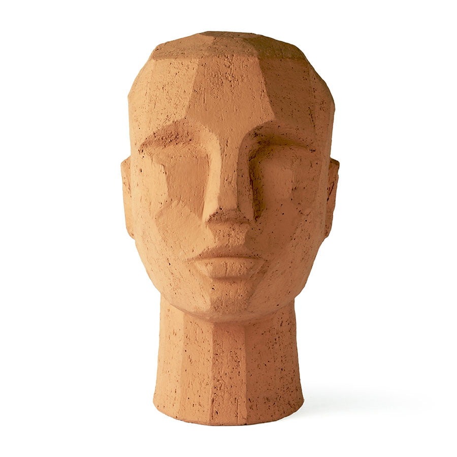 ACCESSORIES - abstract head sculpture terracotta