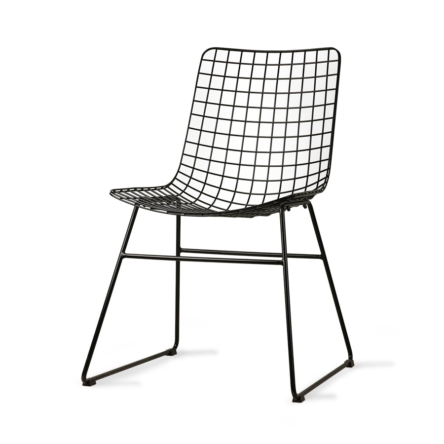 FURNITURE - metal wire chair black