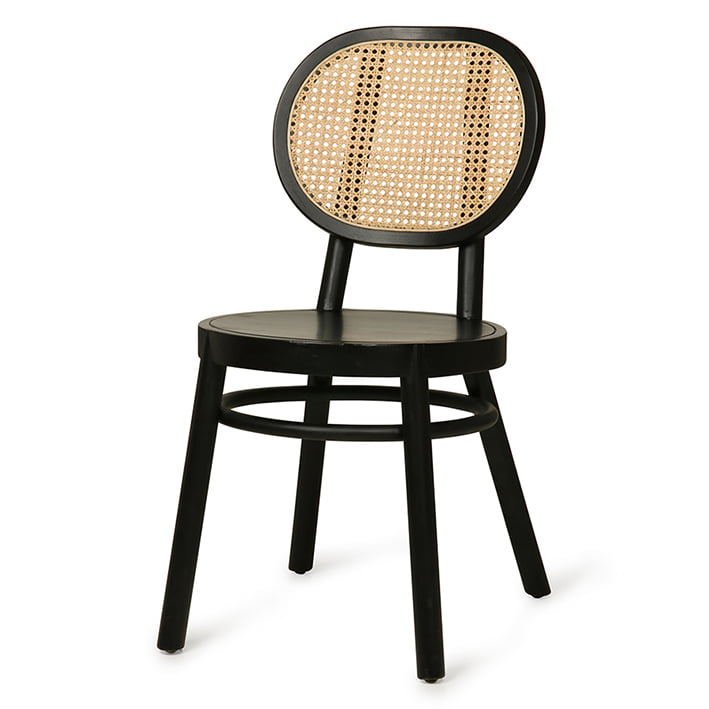 FURNITURE - retro webbing chair black