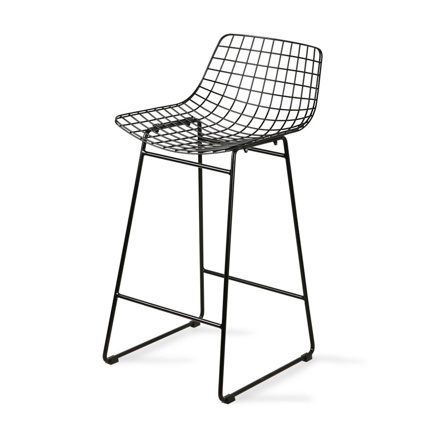 FURNITURE - wire bar stool black