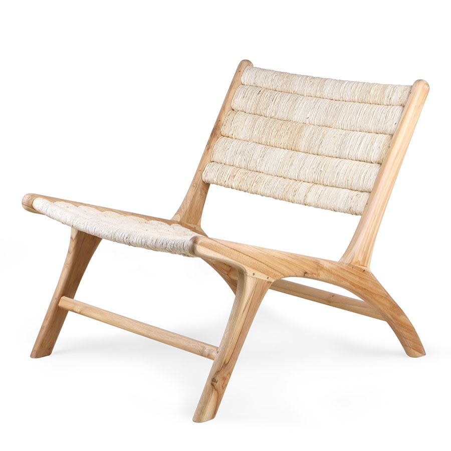 FURNITURE - abaca/teak lounge chair