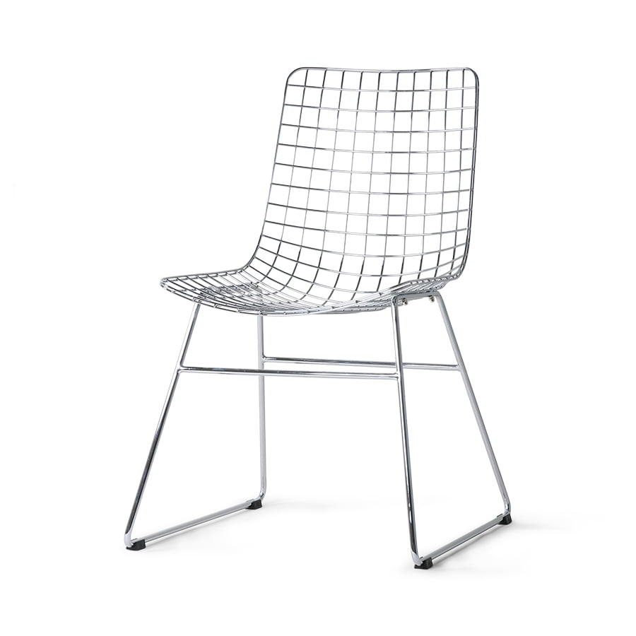 FURNITURE - metal wire chair silver