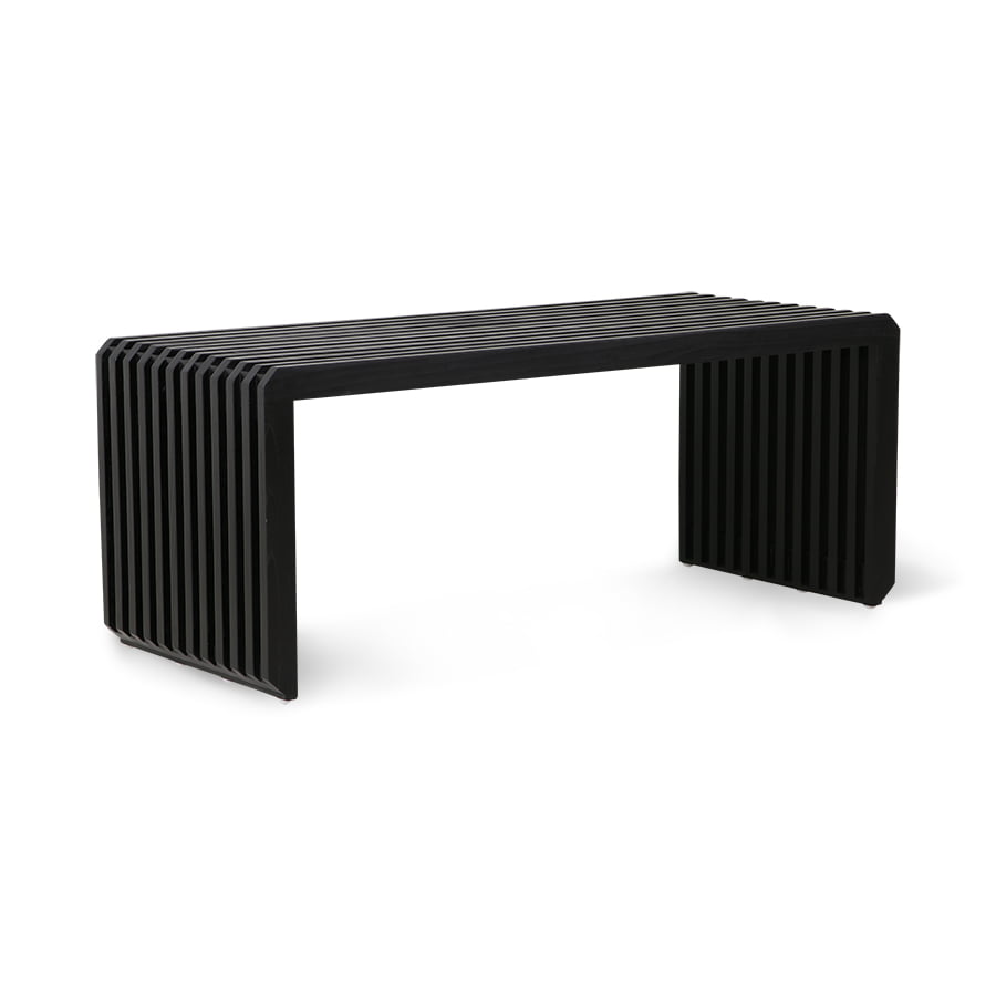 FURNITURE - slatted bench/element black