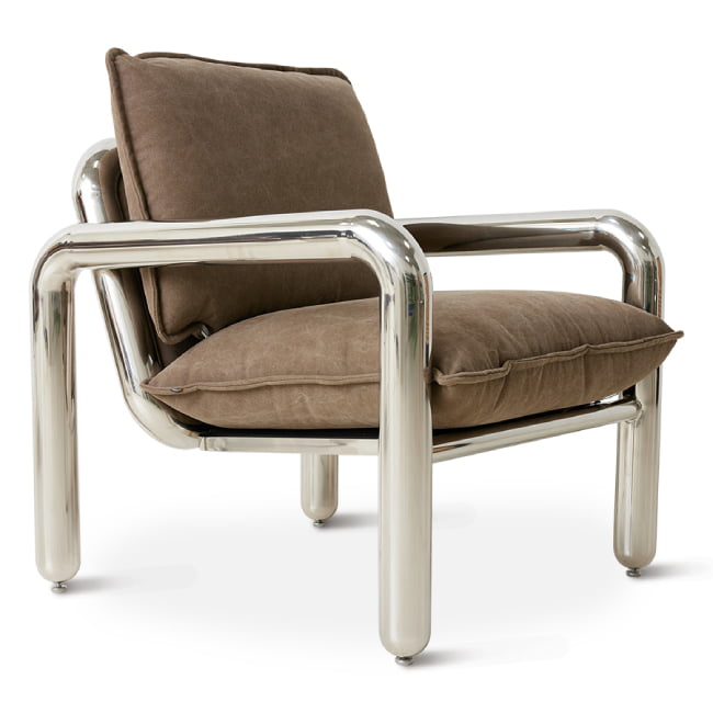 FURNITURE - Chrome Lounge Armchair