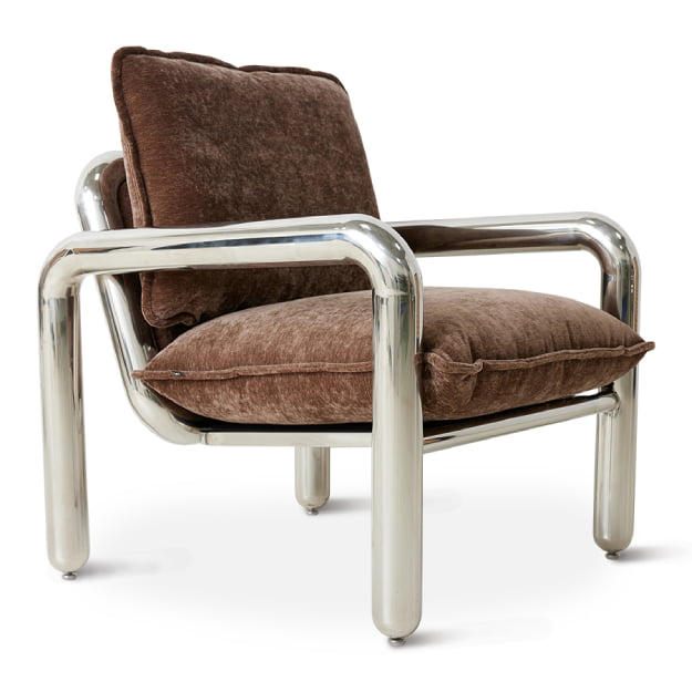 FURNITURE - Chrome Lounge Armchair