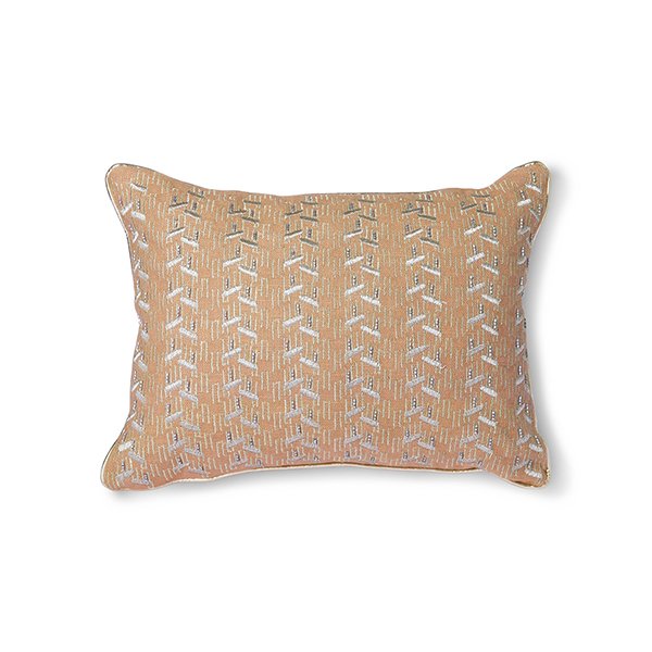 TEXTILES & RUGS - nude cushion with silver patches (30x40)