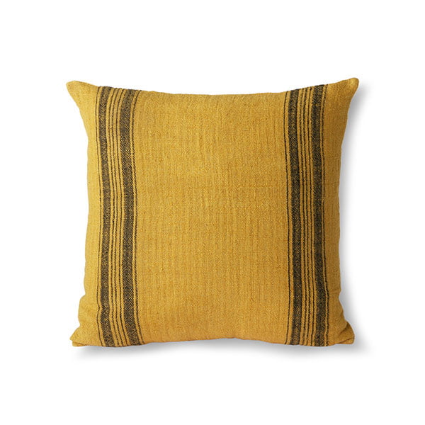 TEXTILES & RUGS - linen cushion mustard (45x45)