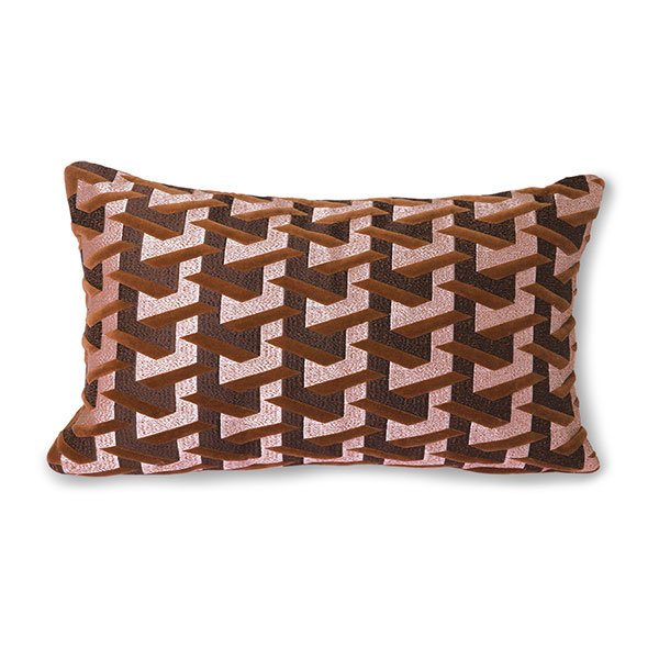 TEXTILES & RUGS - geometric cushion bordeaux (30x50)