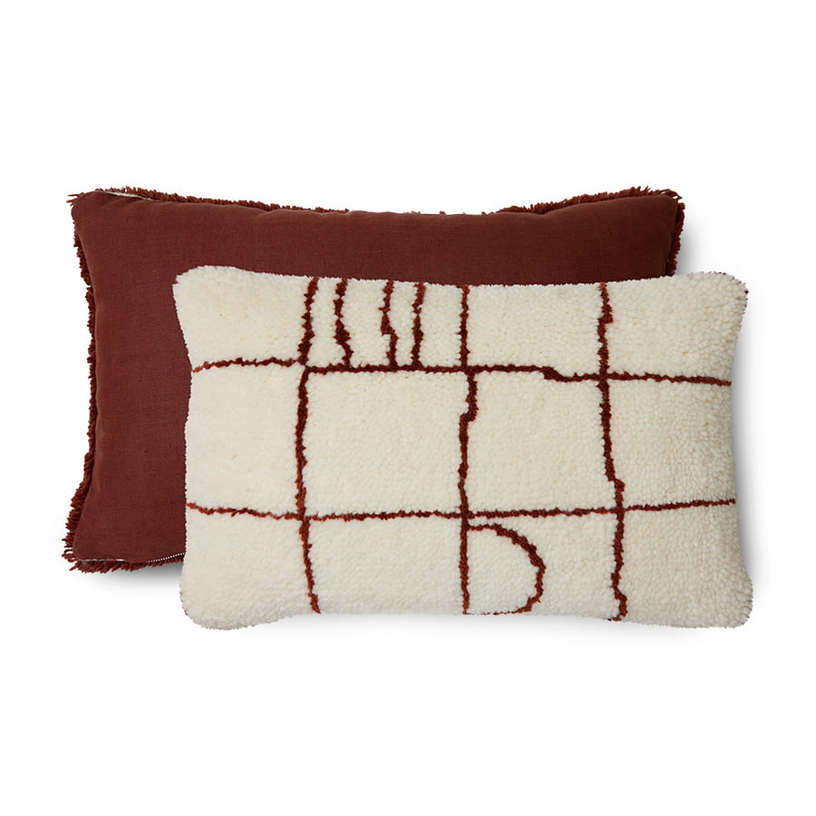 TEXTILES & RUGS - Woolen cushion Easy (60x40cm)