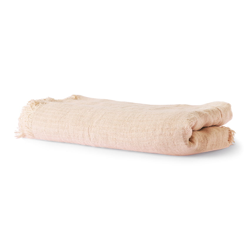 TEXTILES & RUGS - linen table cloth salmon (140x220)