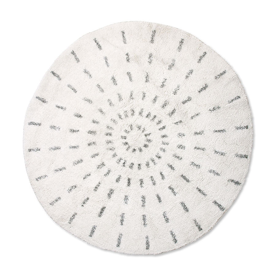 TEXTILES & RUGS - round bath mat swirl 120cm