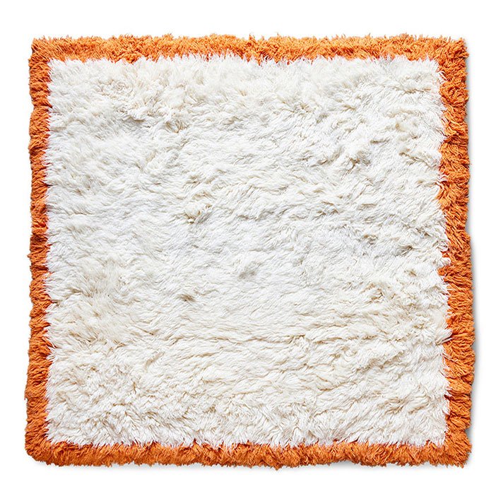 TEXTILES & RUGS - fluffy square rug 'retro summers' (250x250)