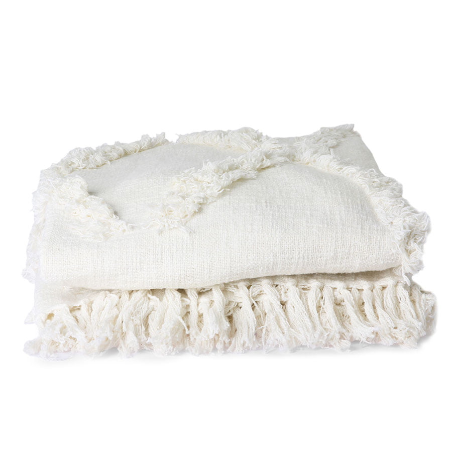 TEXTILES & RUGS - white fringe bedspread (270x270)