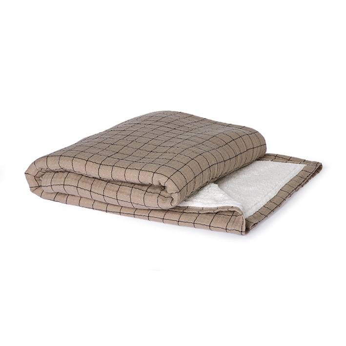 TEXTILES & RUGS - checkered sherpa throw