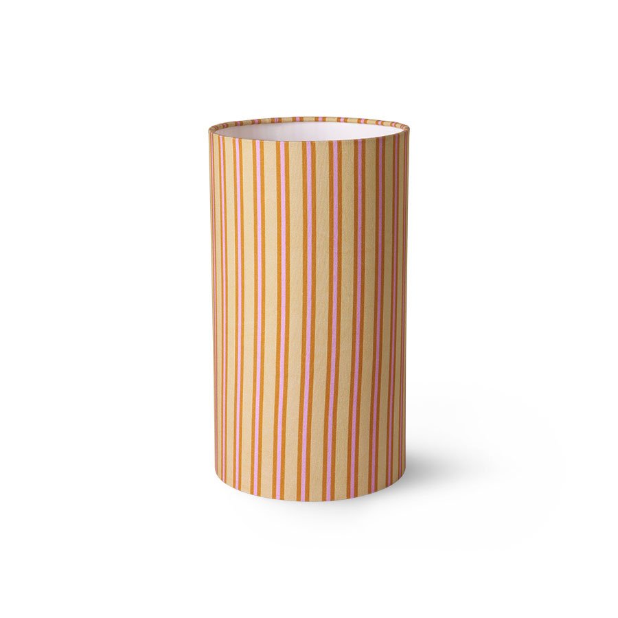 LIGHTING - DORIS for HKLIVING: printed cylinder lamp shade stripes