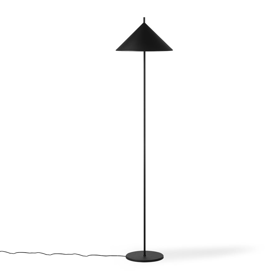 LIGHTING - metal triangle floor lamp matt black