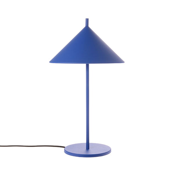 LIGHTING - metal triangle table lamp M matt cobalt