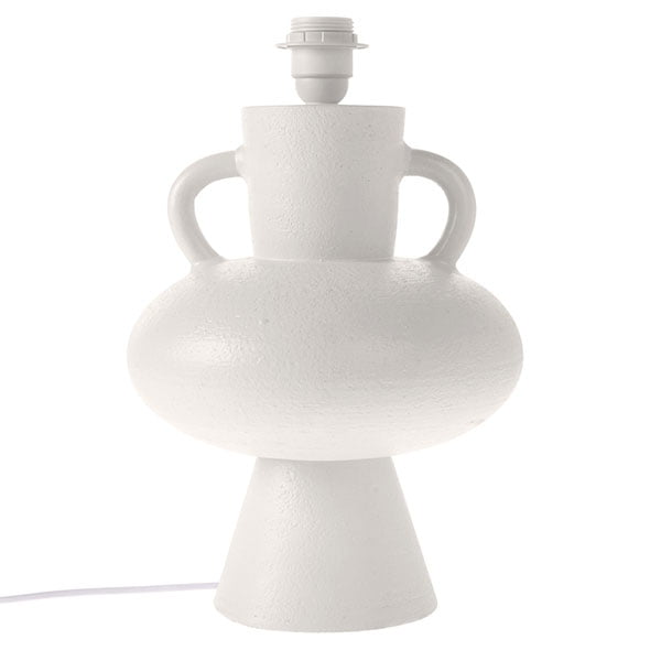 LIGHTING - stoneware lamp base white L