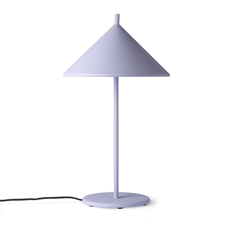 LIGHTING - metal triangle table lamp M matt lilac