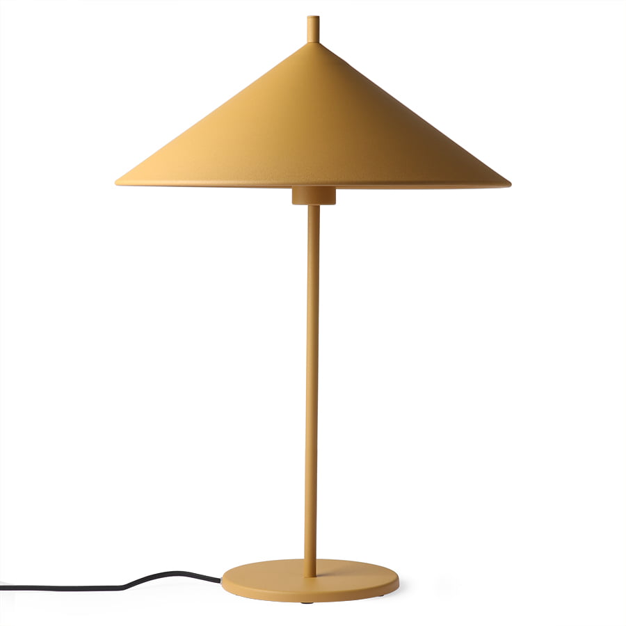 LIGHTING - metal triangle table lamp L matt ochre