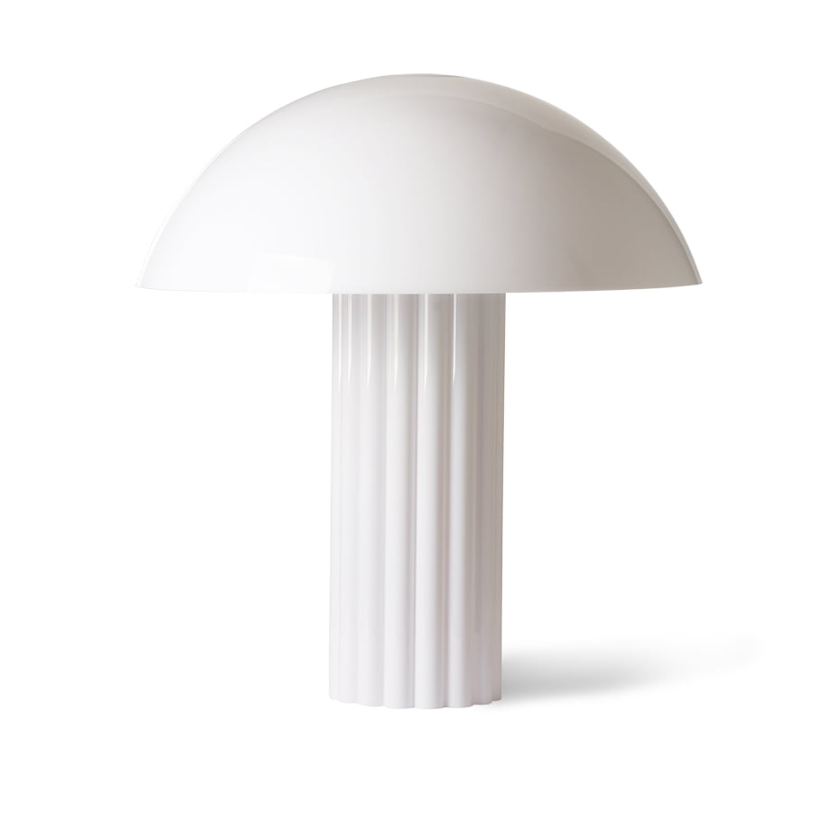 LIGHTING - acrylic cupola table lamp white