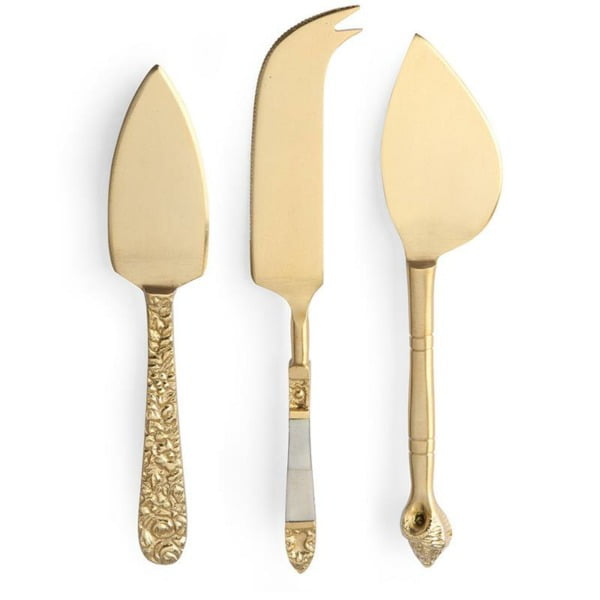 TABLEWARE-AKE1137 CHEESE KNIVES GOLD (SET OF 3)