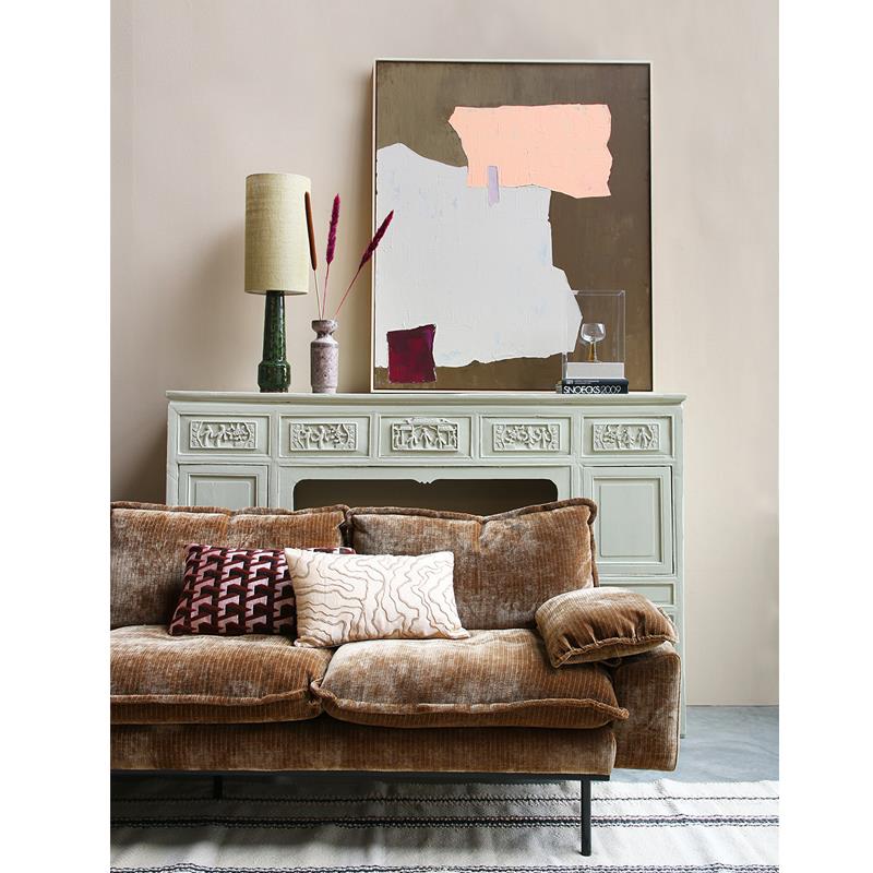 ACCESSORIES-AWD8934 ABSTRACT PAINTING MUSTARD / NUDE