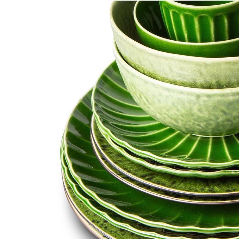 TABLEWARE-ACE7014 THE EMERALDS: CERAMIC DINNER PLATE RIBBED