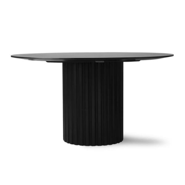 FURNITURE-MTA2838 PILLAR DINING TABLE ROUND BLACK