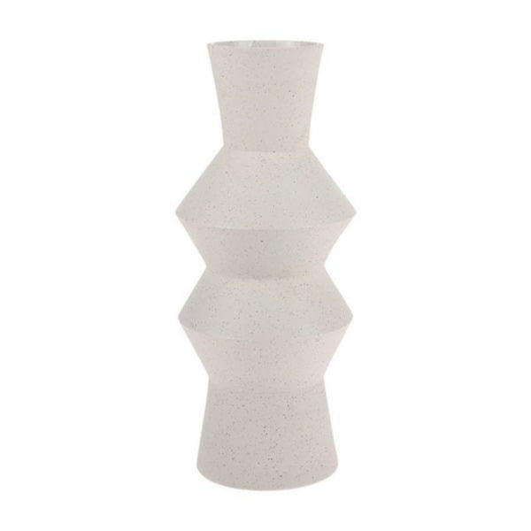 ACCESSORIES-ACE6820 SPECKLED CLAY VASE ANGULAR L