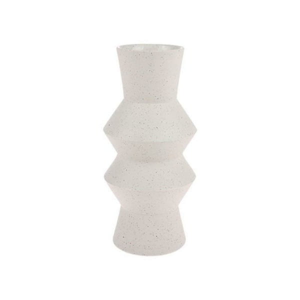 ACCESSORIES-ACE6821 SPECKLED CLAY VASE ANGULAR M